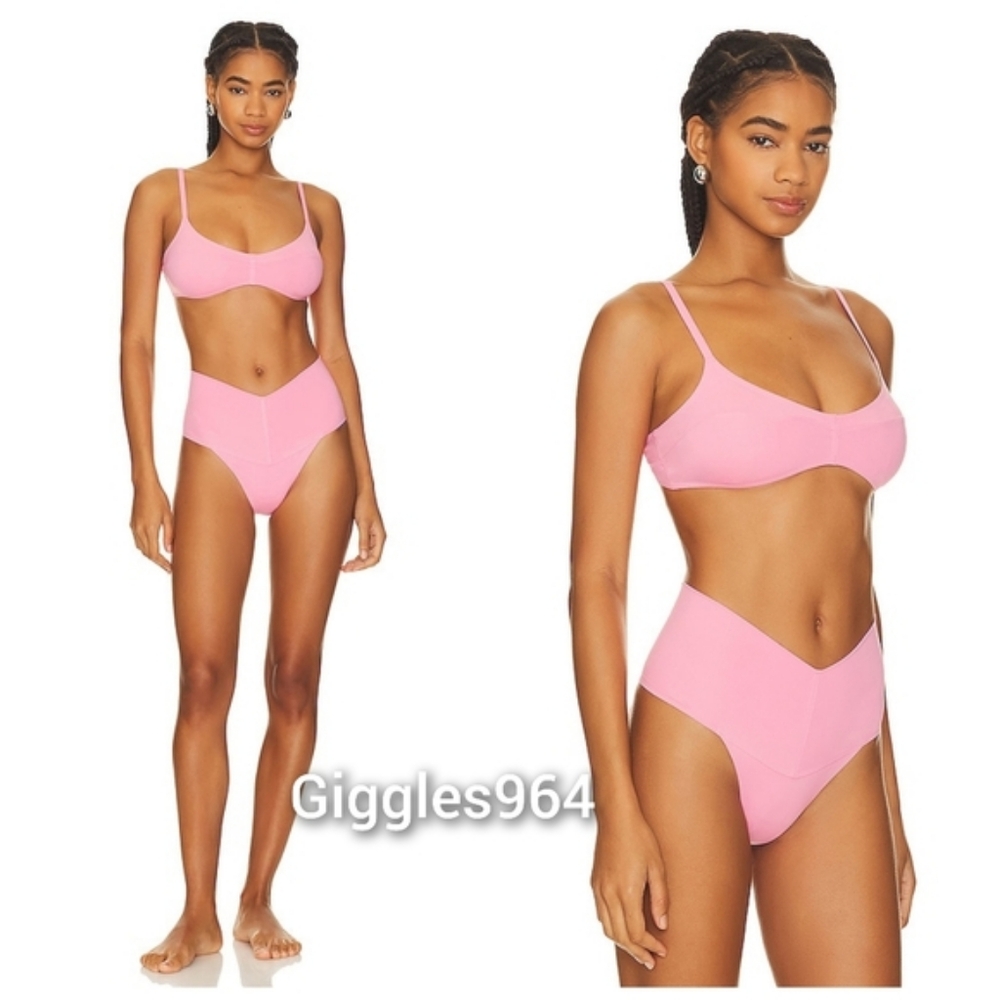 L*Space Fused Alec Ry Bikini Set Guava Pink - Picture 3 of 4